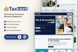 Review chi tiết: Mẫu website Taxcent cho ngành Tài chính – Kế toán