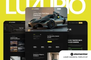 Luzurio – Mẫu website cho dịch vụ cho thuê xe sang đẳng cấp