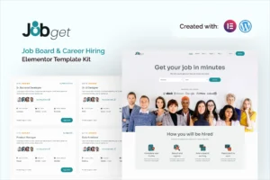 Mẫu website tuyển dụng chuyên nghiệp với Jobget Elementor Template Kit